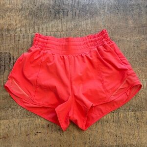 Lululemon Athletica Vibrant Red Athletic Shorts